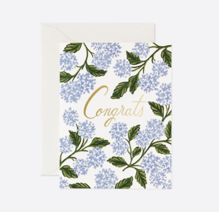 Hydrangea Congrats Card