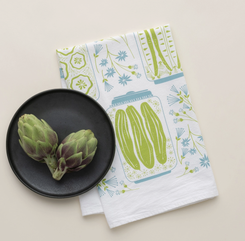 Pickles + Petals Tea Towel
