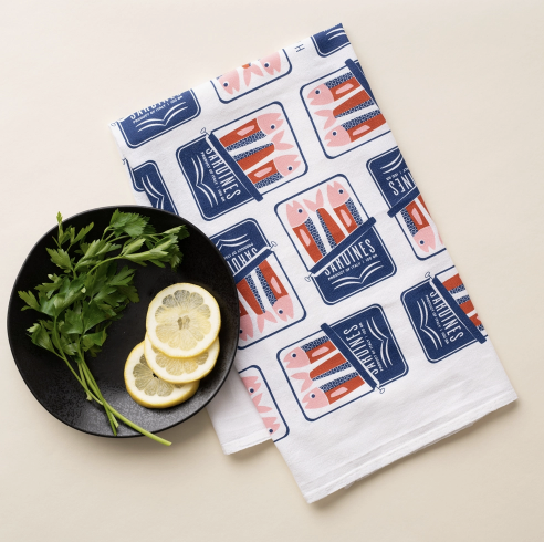 Sardines Tea Towel
