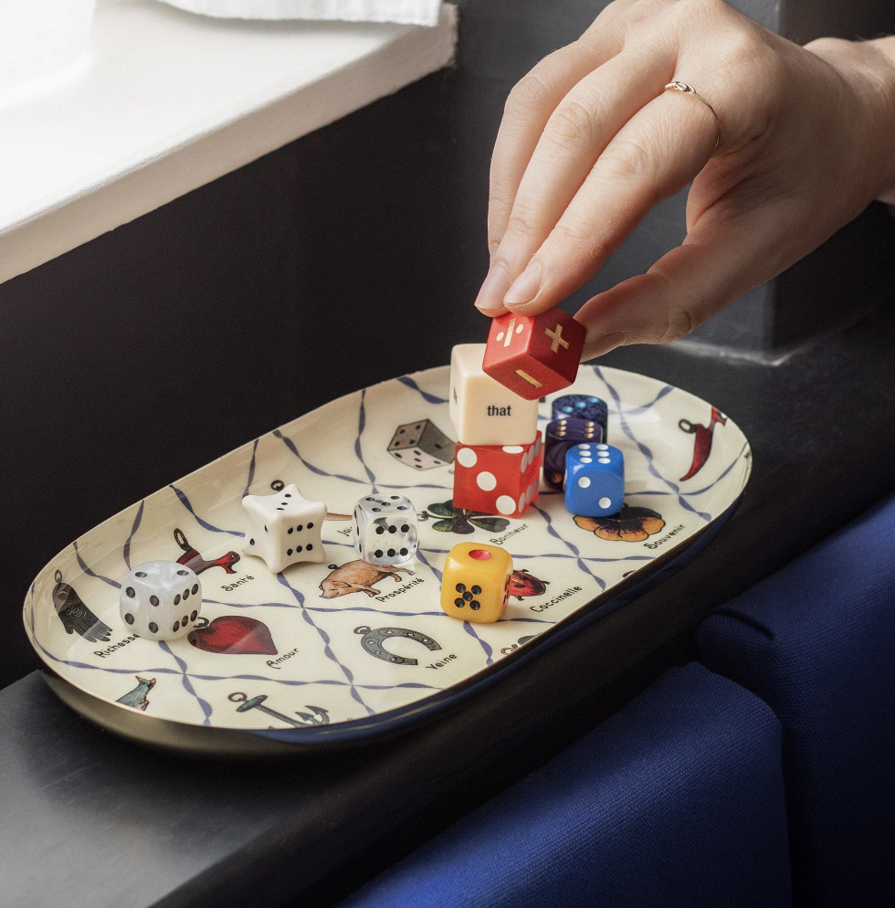 Charms Oval Enamel Printed Tray