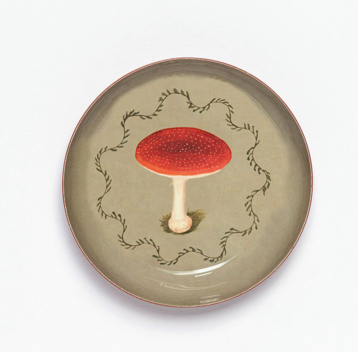 Mushroom Enamel Printed Tray