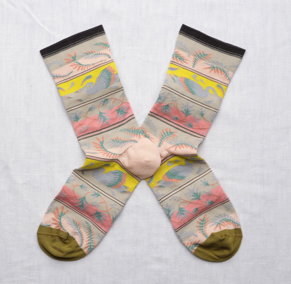 Swan Button Sock