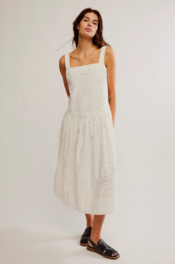 Primavera Eyelet Midi Dress