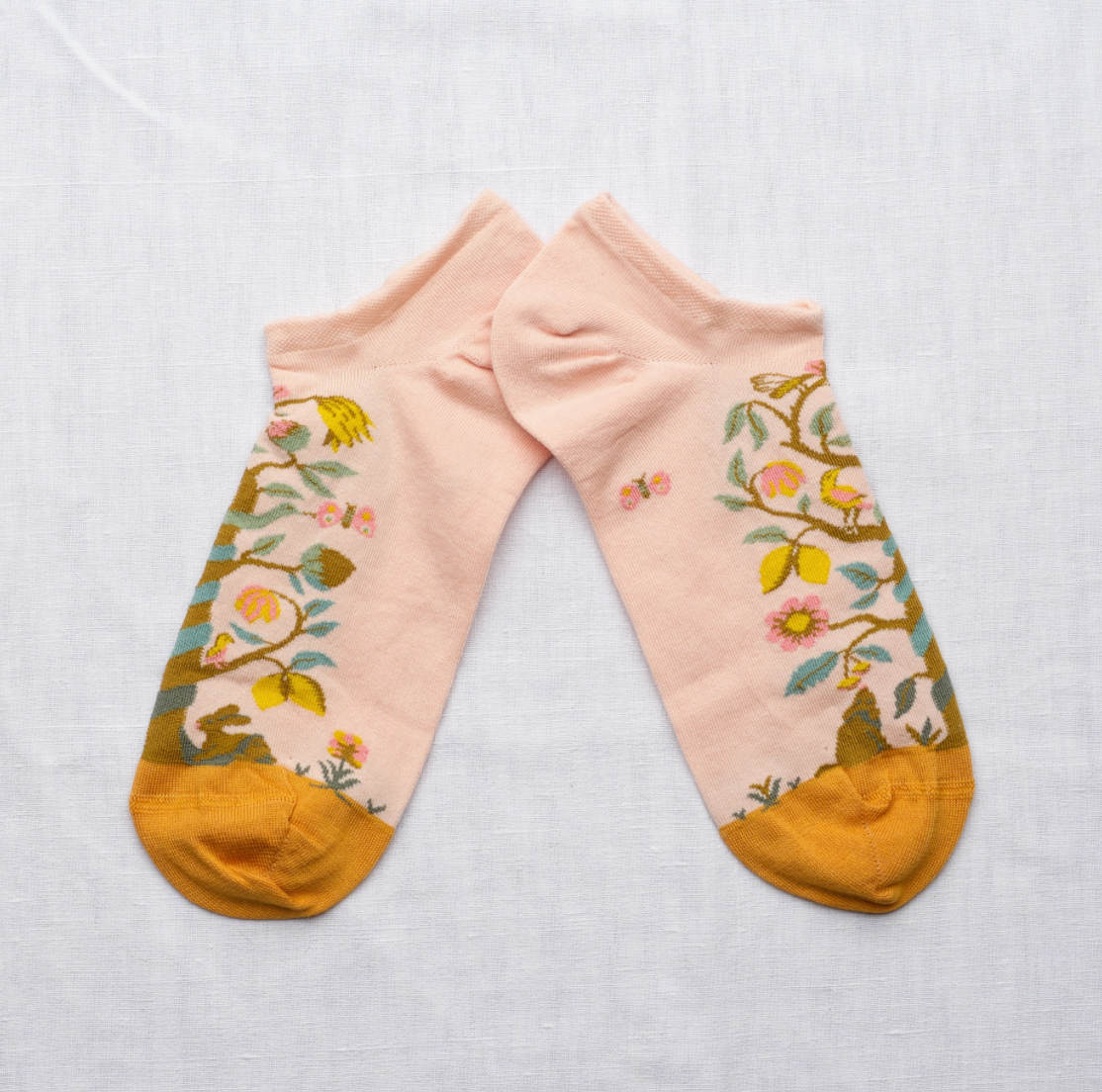 Button Tree Ankle Sock