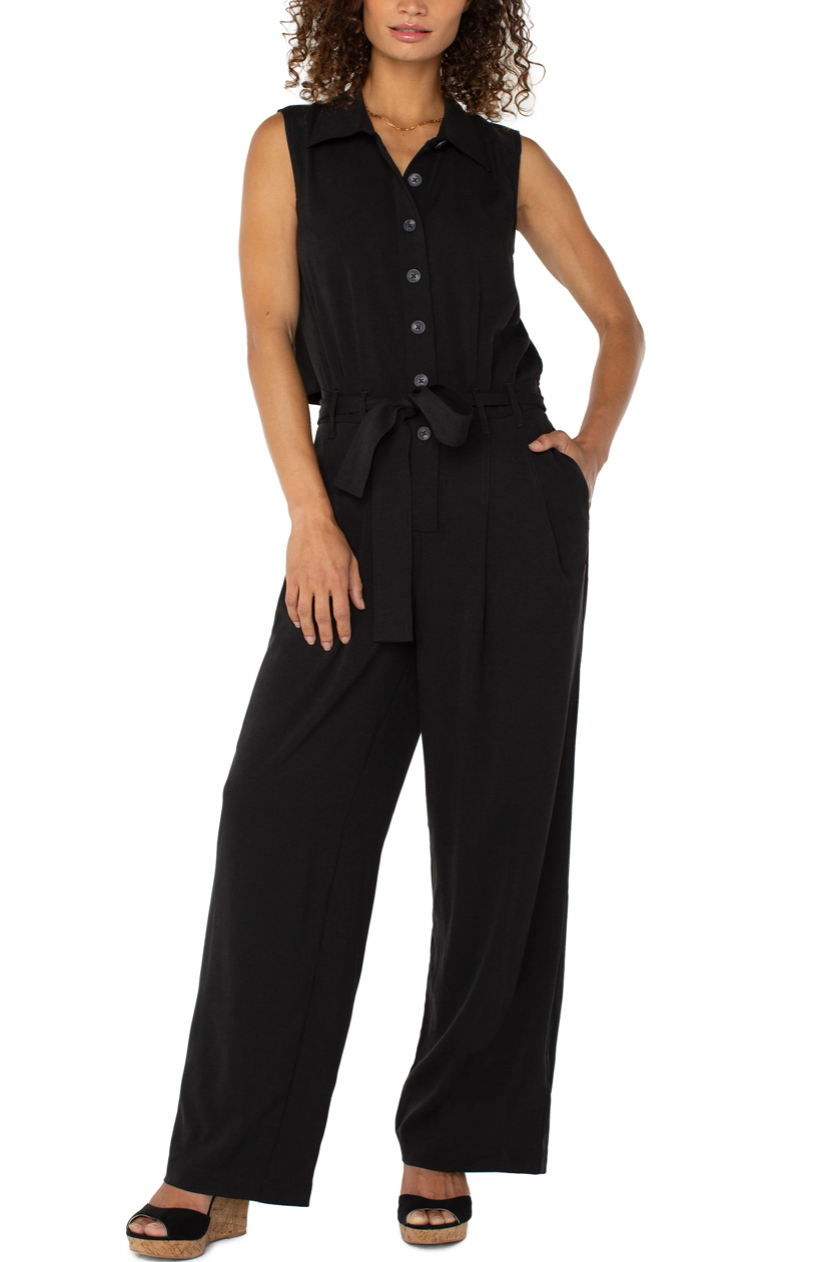 Sleeveless Wide Leg Jumpsuit