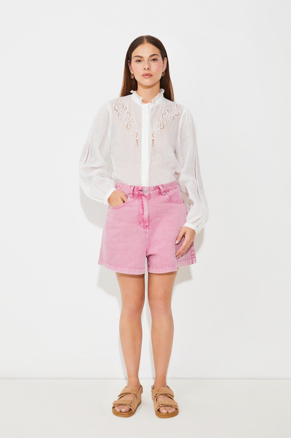 Leony Eyelet L/S Blouse