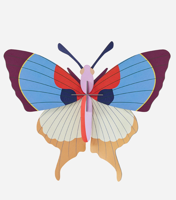 Plum Fringe Butterfly Set Wall Art
