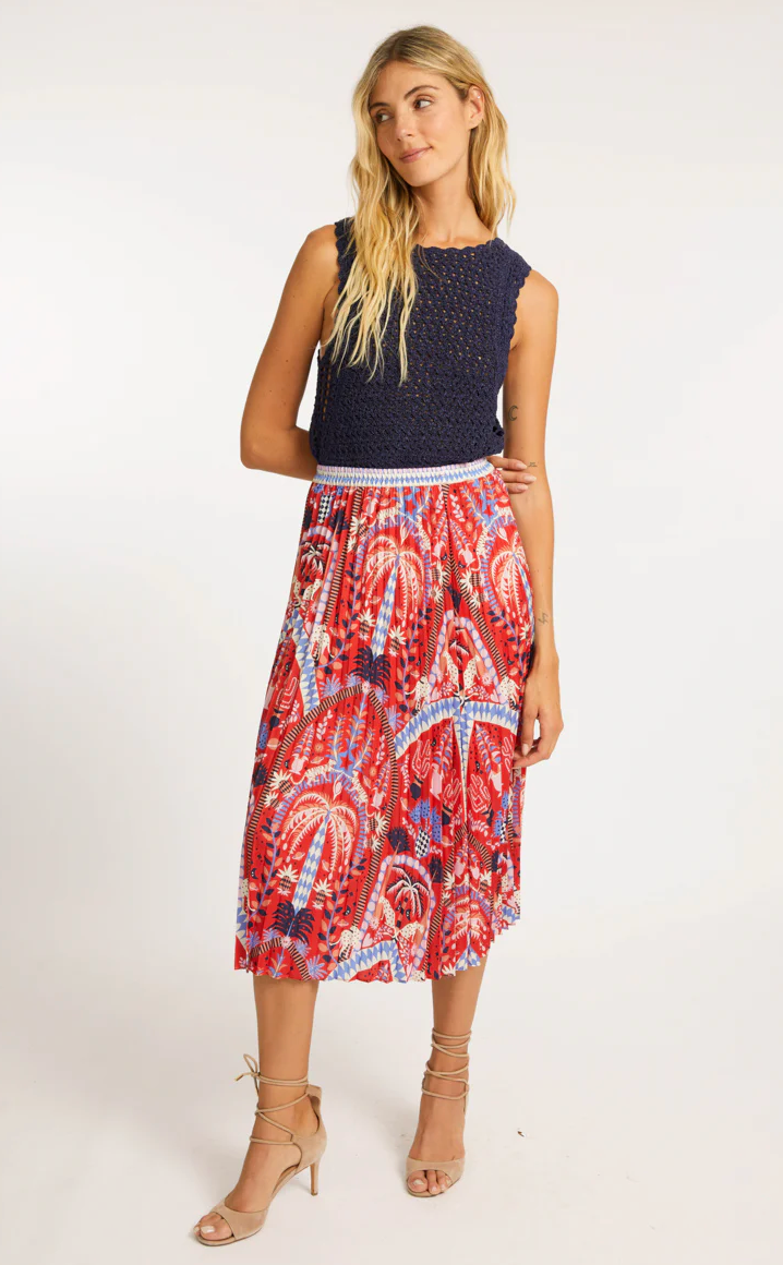 Mia Pleated Midi Skirt
