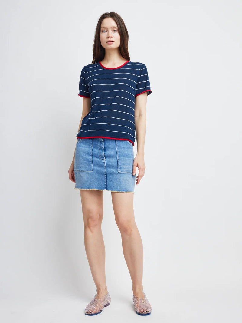 Self Contrast Celine Sweater Tee - Flea Boutiques