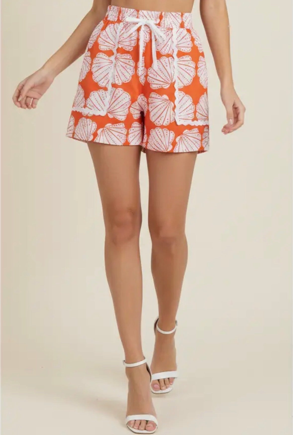 Shell Print Wave Shorts - Flea Boutiques