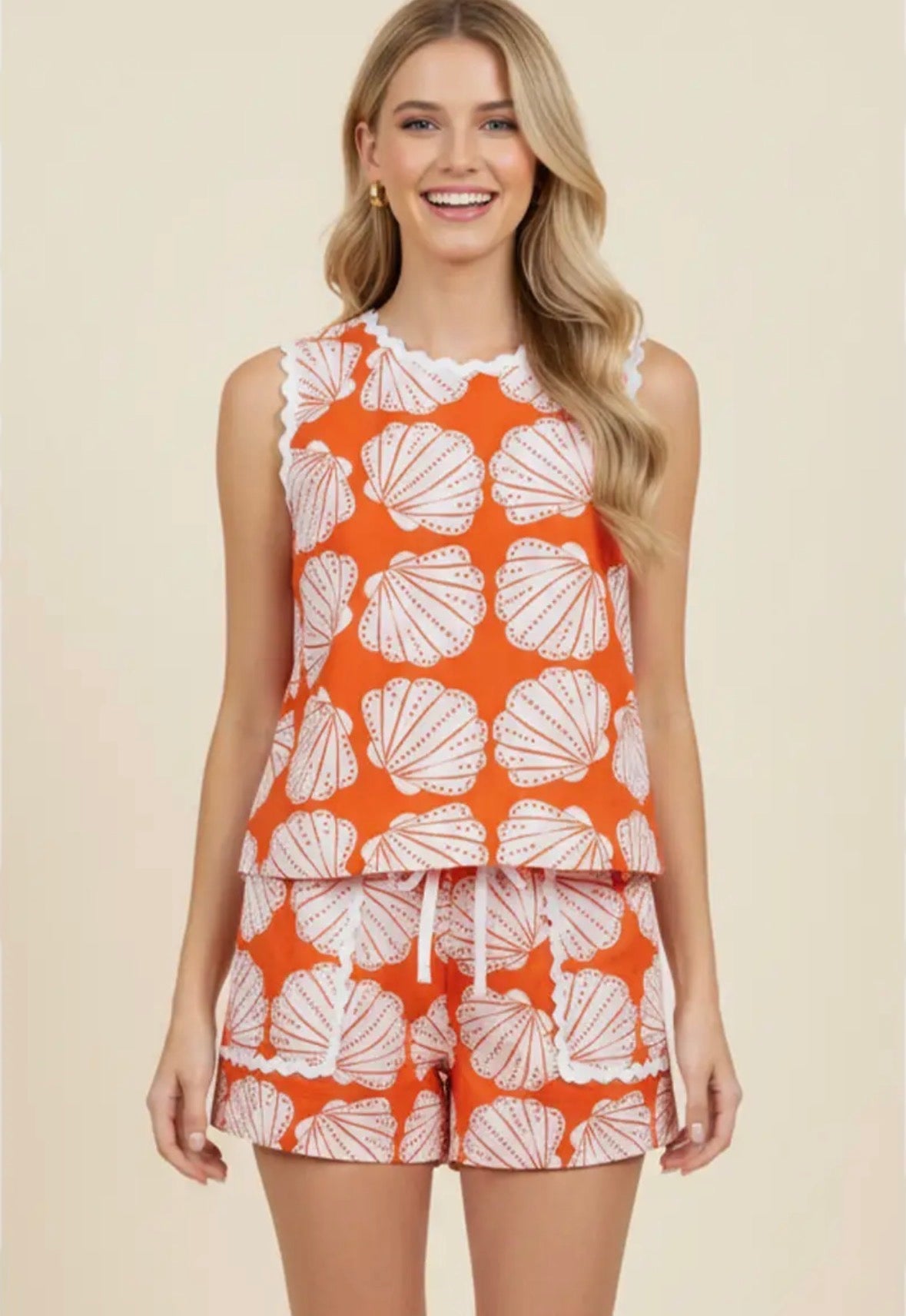 Shell Print Wave Top - Flea Boutiques