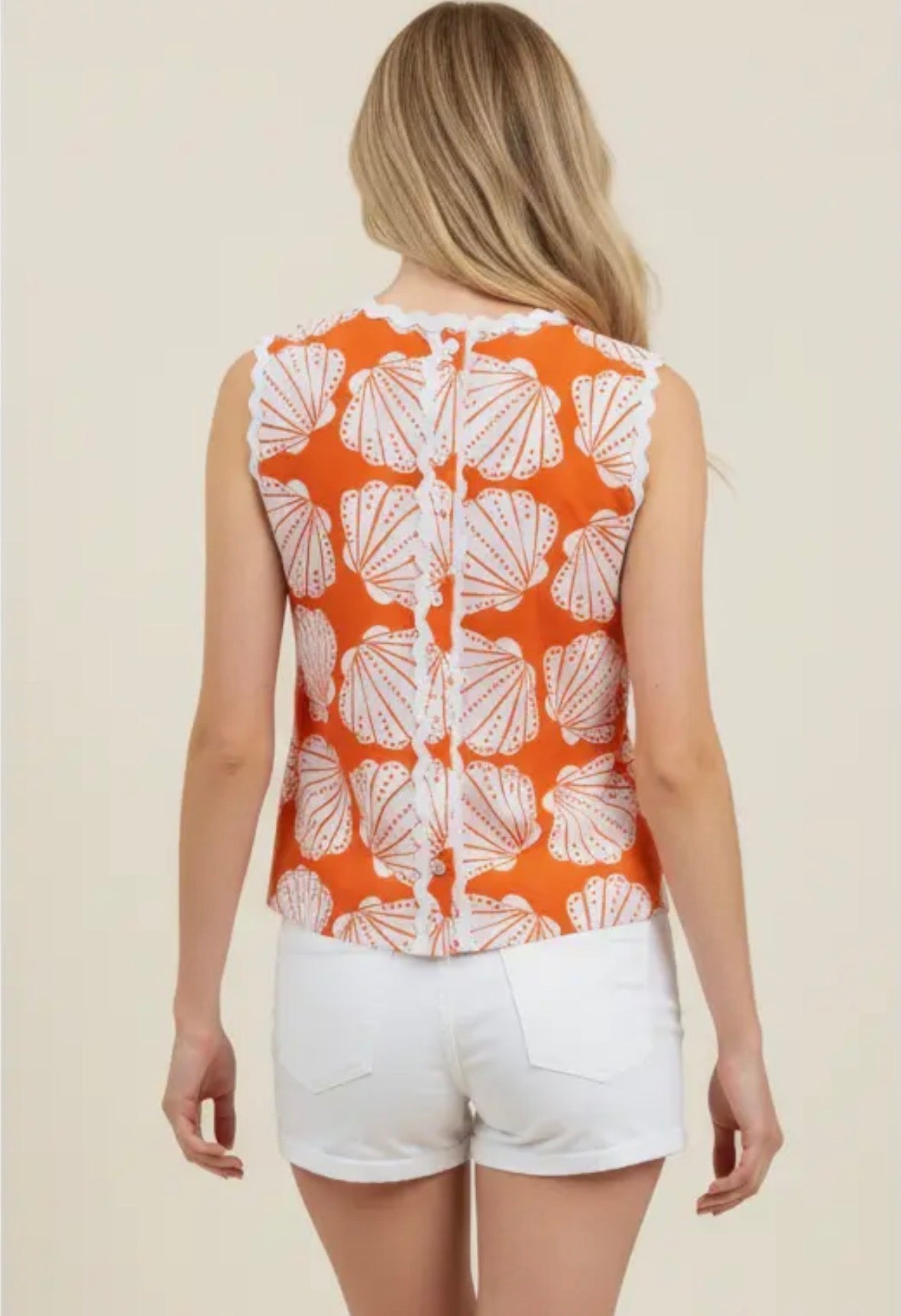 Shell Print Wave Top - Flea Boutiques