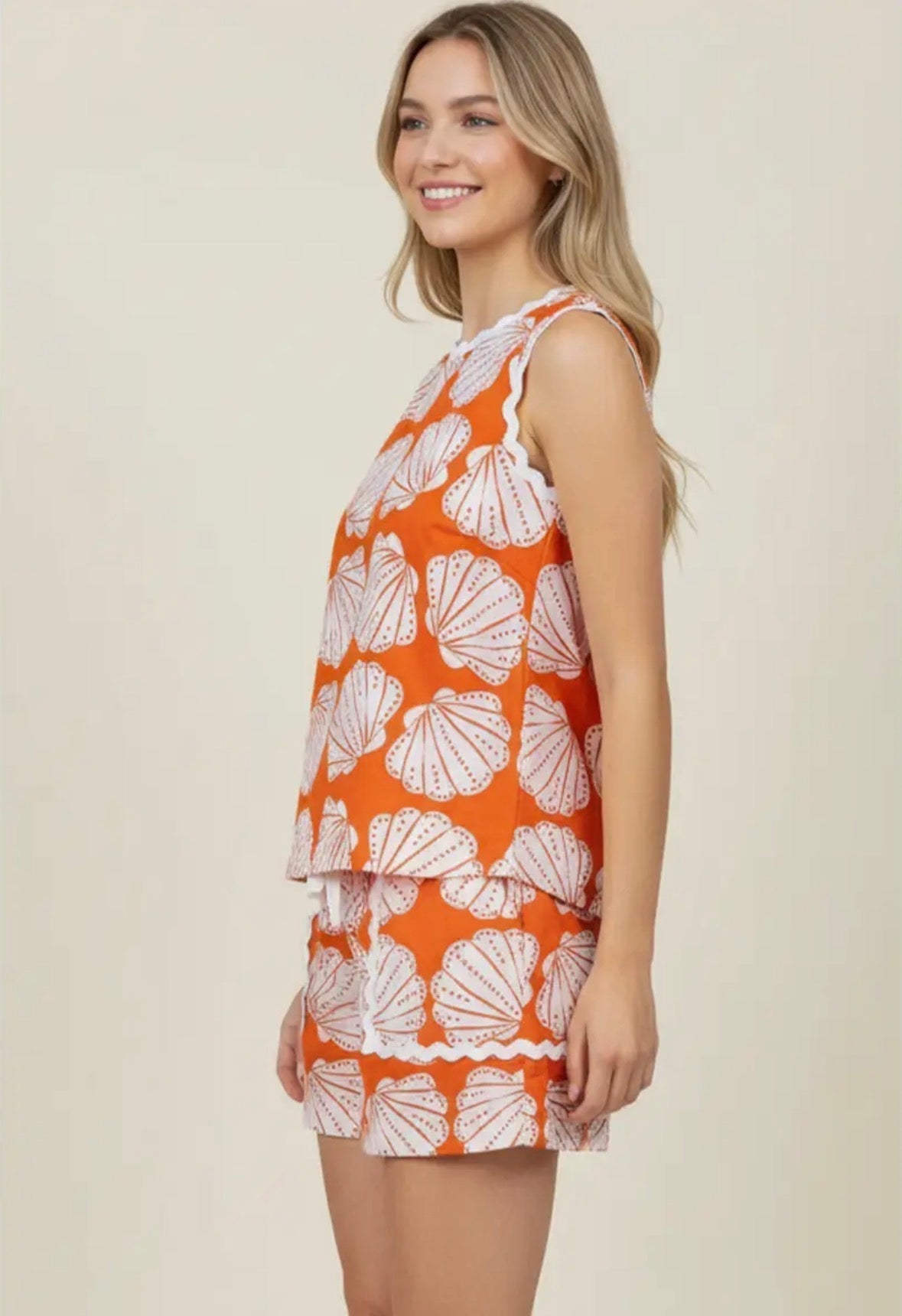 Shell Print Wave Top - Flea Boutiques