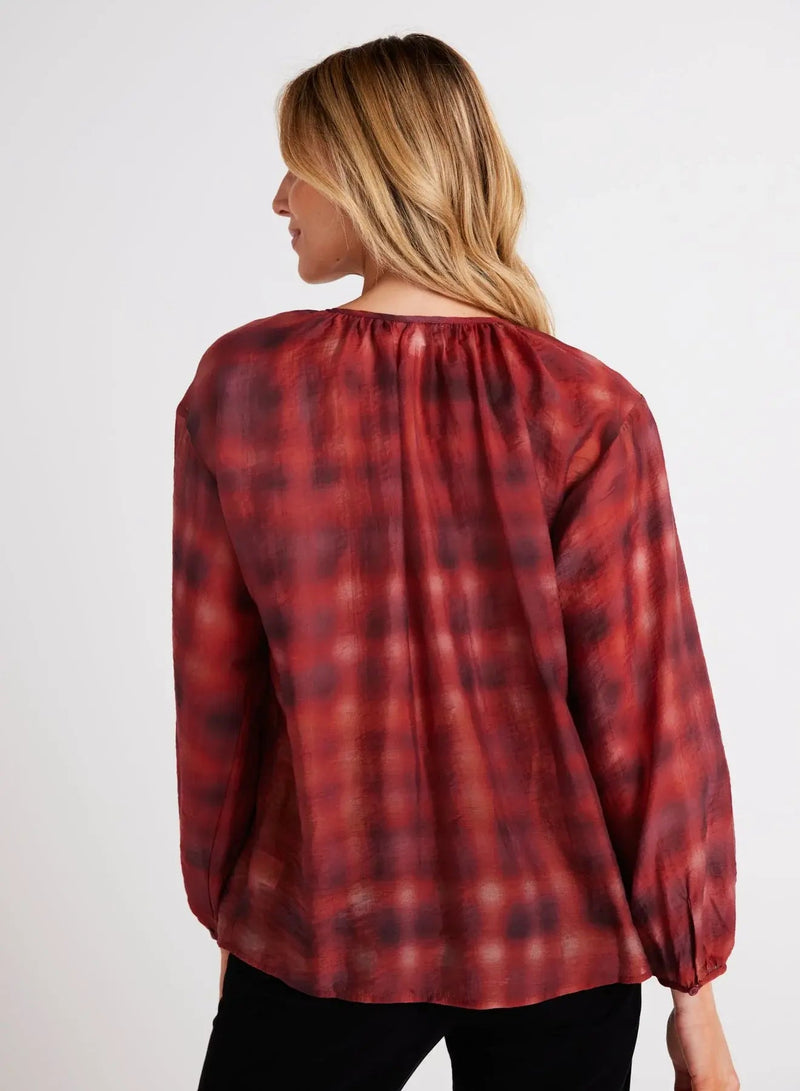 Shirred Neck Blouse - Flea Boutiques