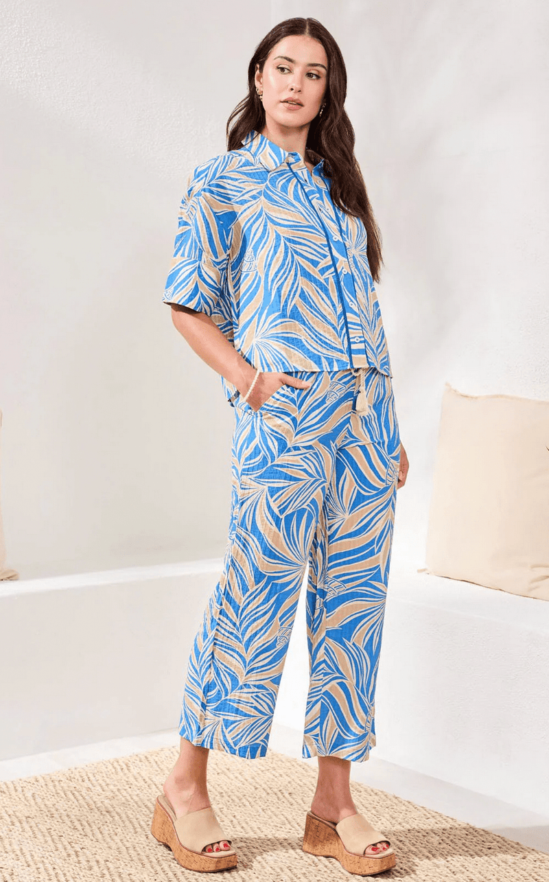 Short Sleeve Button Front Campshirt - Flea Boutiques