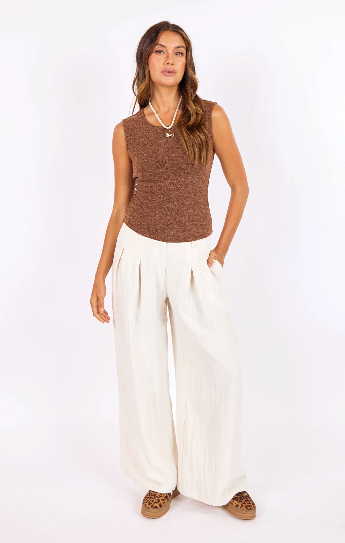 Sidewalk Mock Neck Tank - Flea Boutiques