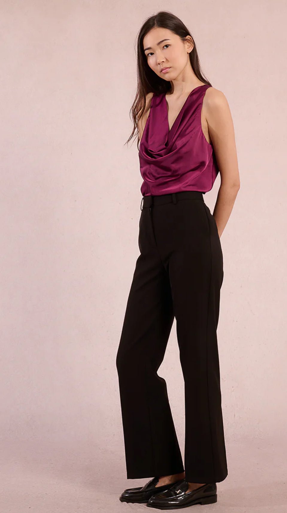 Silky Cowl Tank - Flea Boutiques