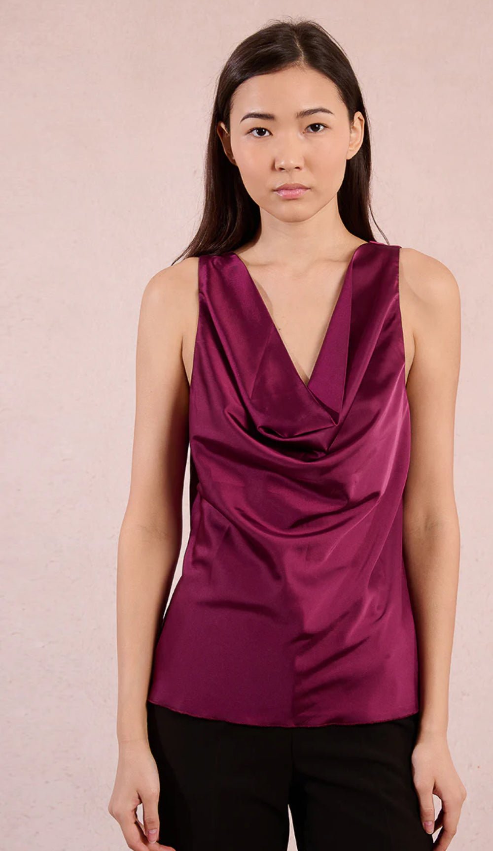 Silky Cowl Tank - Flea Boutiques
