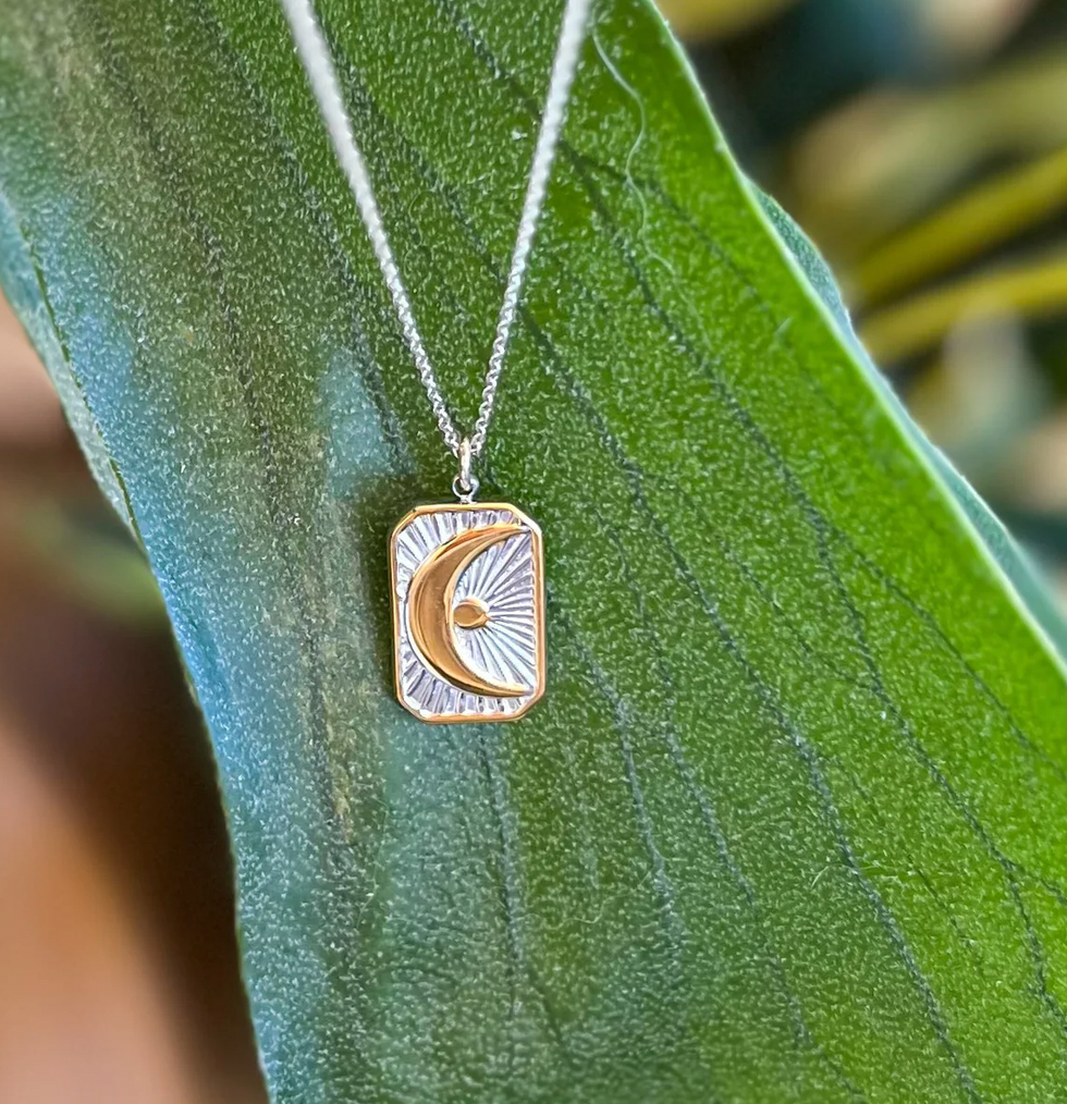 Silver Moon Necklace - Flea Boutiques
