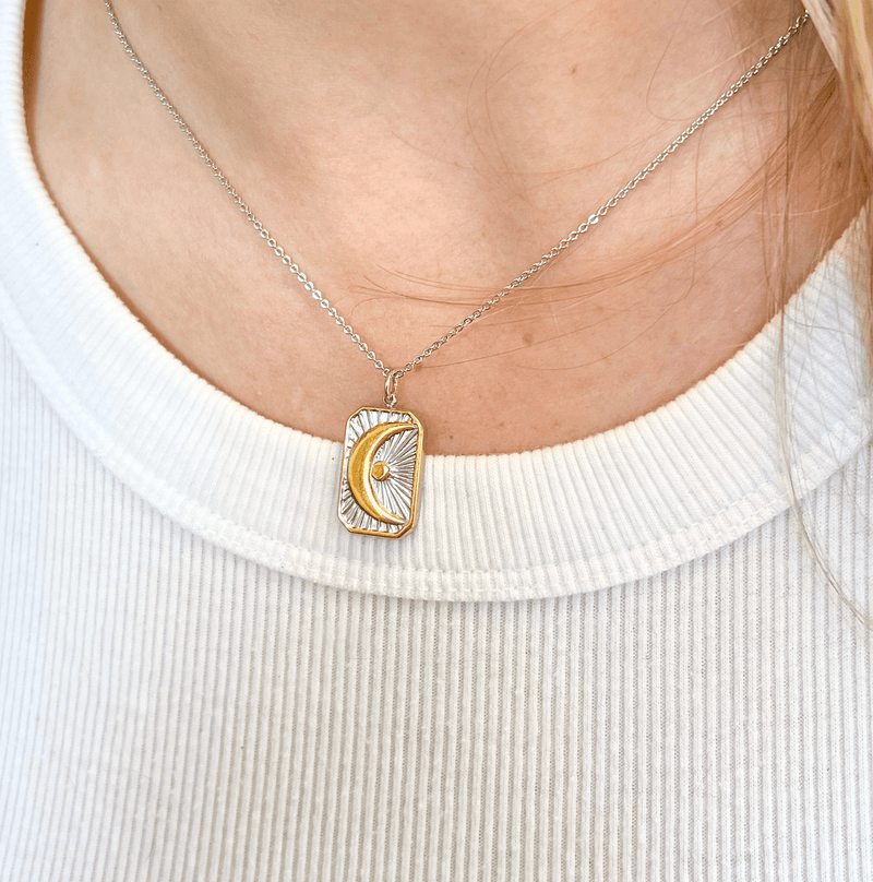 Silver Moon Necklace - Flea Boutiques