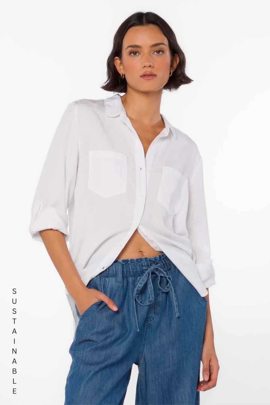 Sirena Rolled Sleeve Shirt - Flea Boutiques