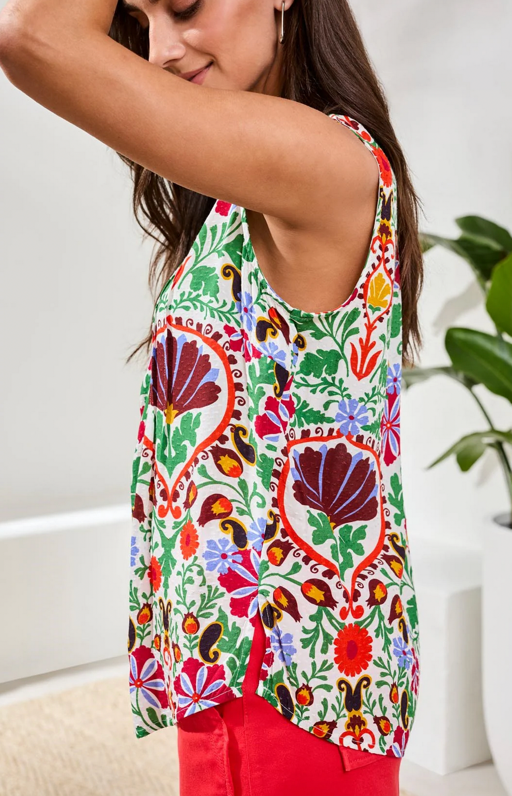 Sleeveless Blouse with Pintucks - Flea Boutiques