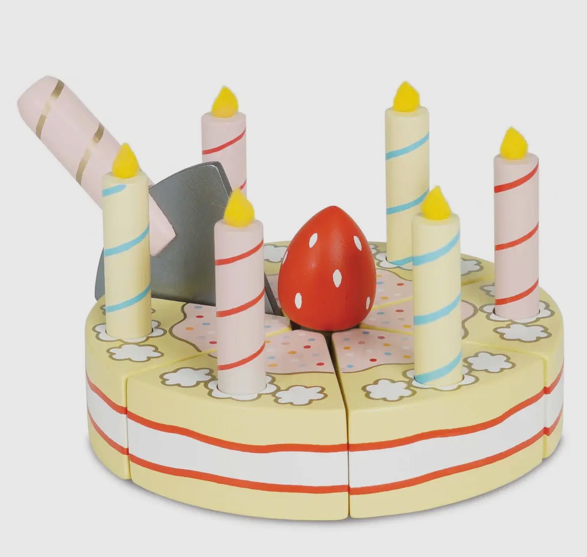 Sliceable Birthday Cake & Candles - Flea Boutiques
