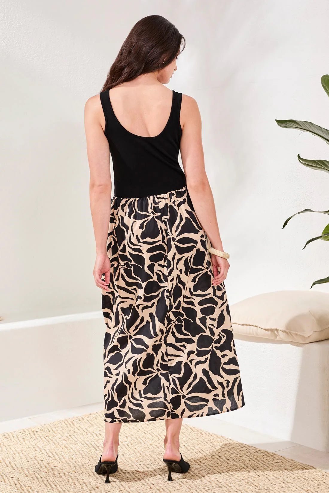 Slvless Twofer Dress - Flea Boutiques