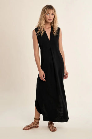 Slvless V - Neck Midi Dress - Flea Boutiques