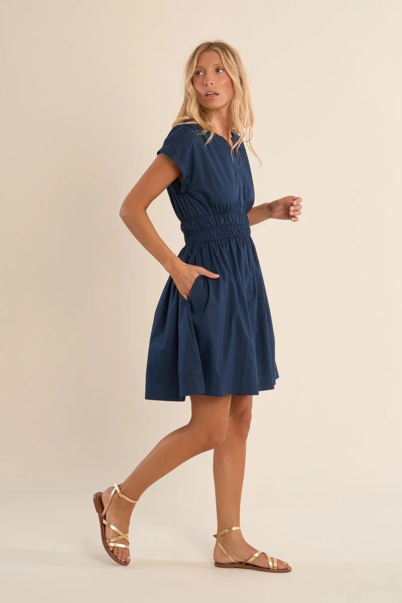 Smocked Waist Short Dress - Flea Boutiques
