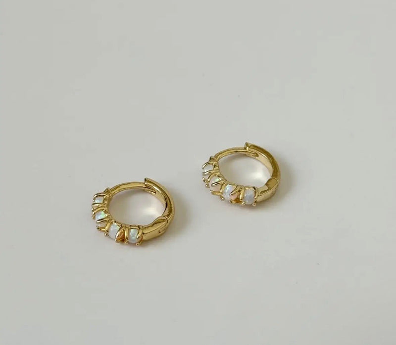 Sonata Opal Hoops - Flea Boutiques