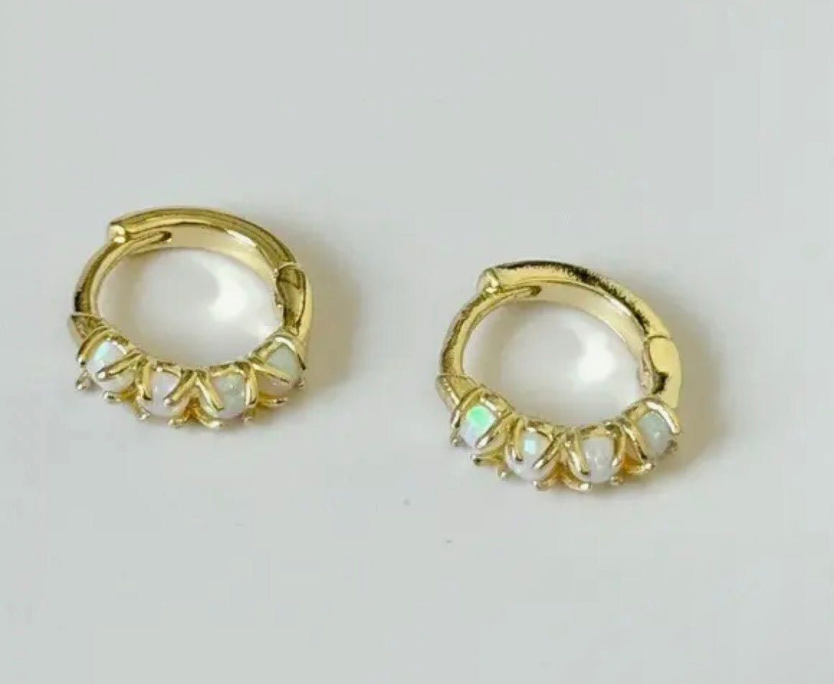 Sonata Opal Hoops - Flea Boutiques