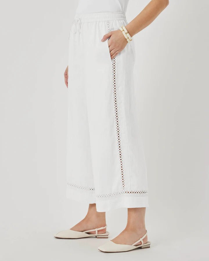 Splendid Stella Linen Trim Pants - Flea Boutiques