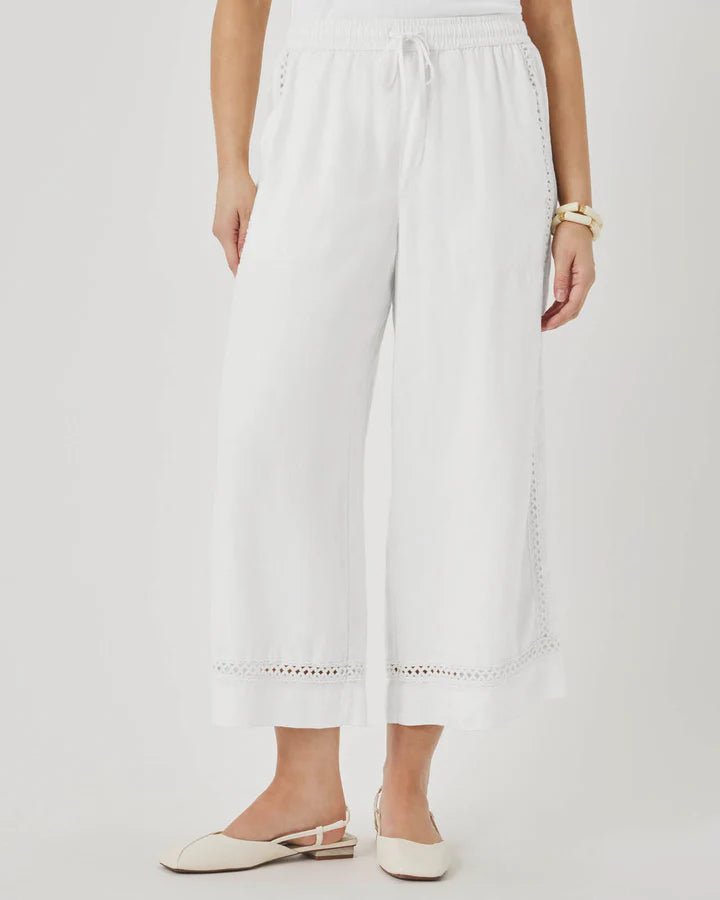Splendid Stella Linen Trim Pants - Flea Boutiques