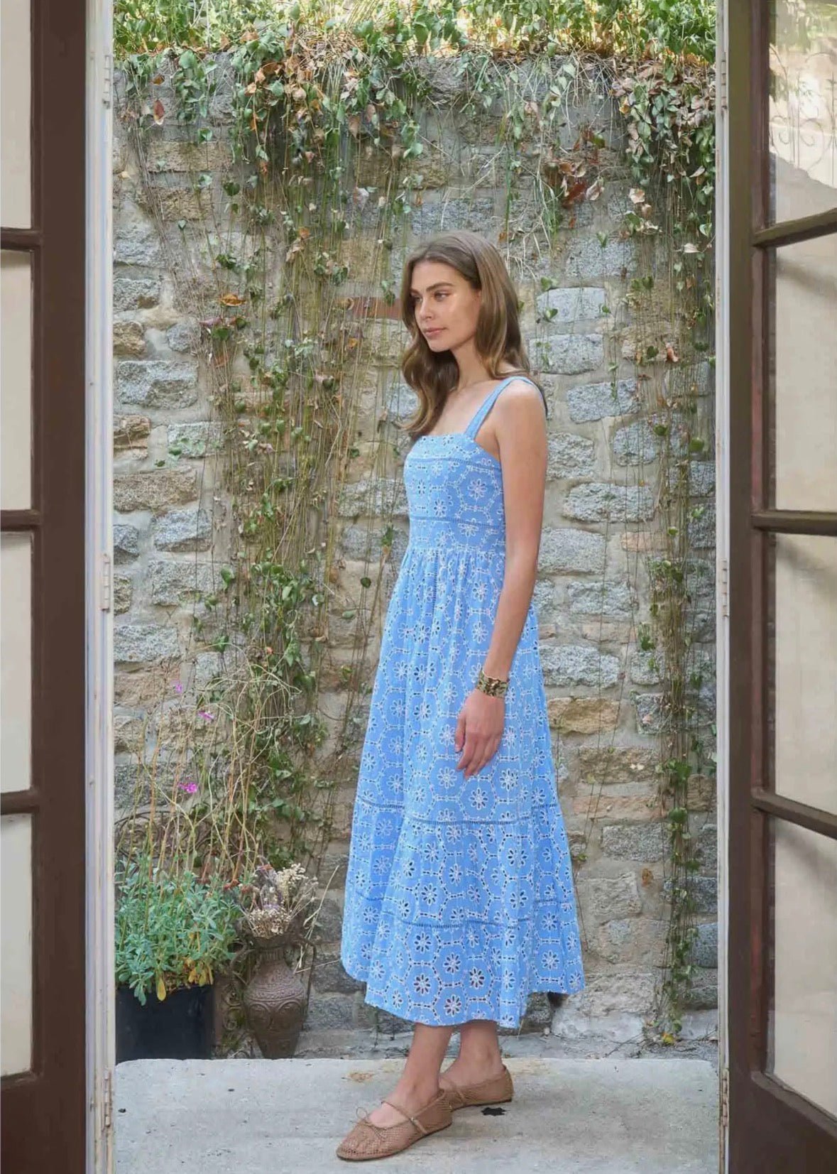 Square Neck Midi Dress - Flea Boutiques