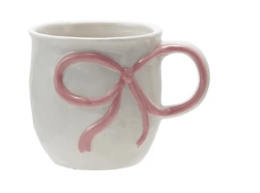 Stoneware Mug with Bow Handle - Flea Boutiques
