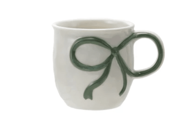 Stoneware Mug with Bow Handle - Flea Boutiques
