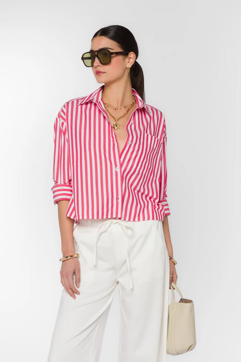 Stormi Long sleeve Button Up top - Flea Boutiques