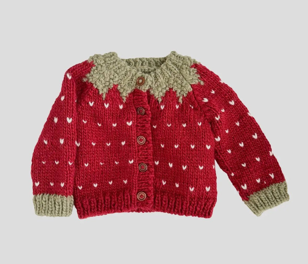 The Blueberry Hill Strawberry Cardigan