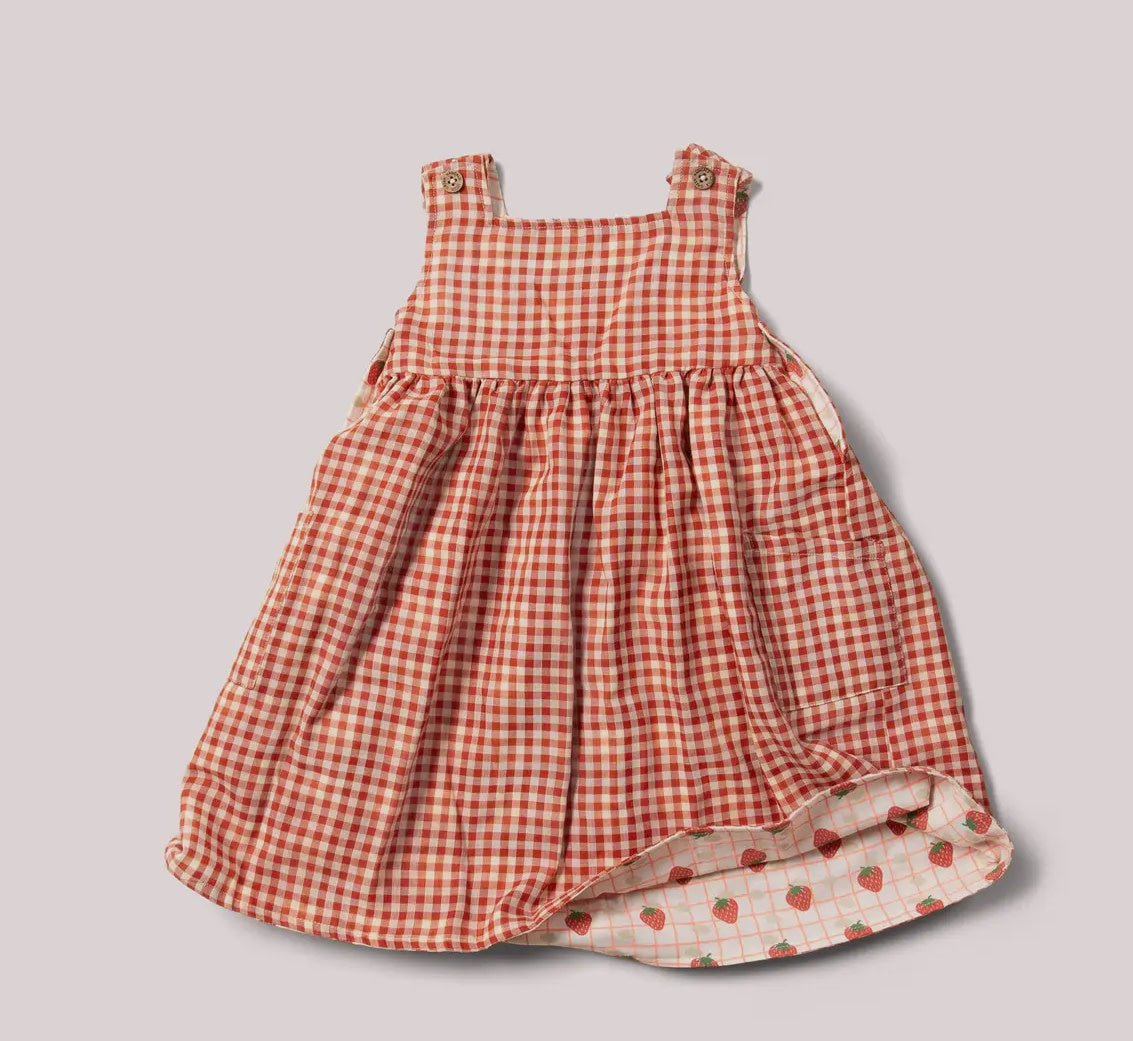 Strawberry Days Reversible Pinny Dress - Flea Boutiques