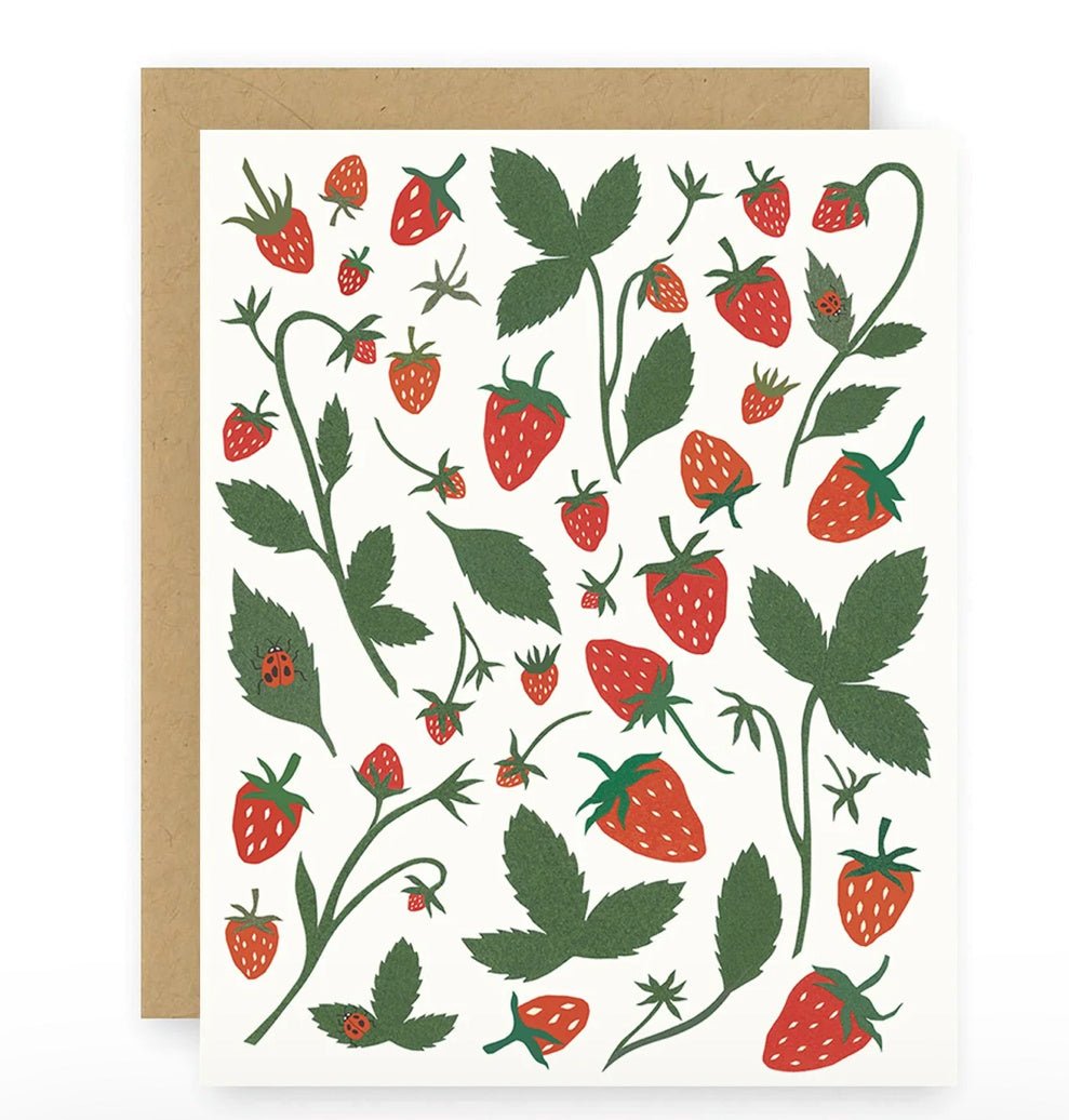 Strawberry Greeting Card - Flea Boutiques
