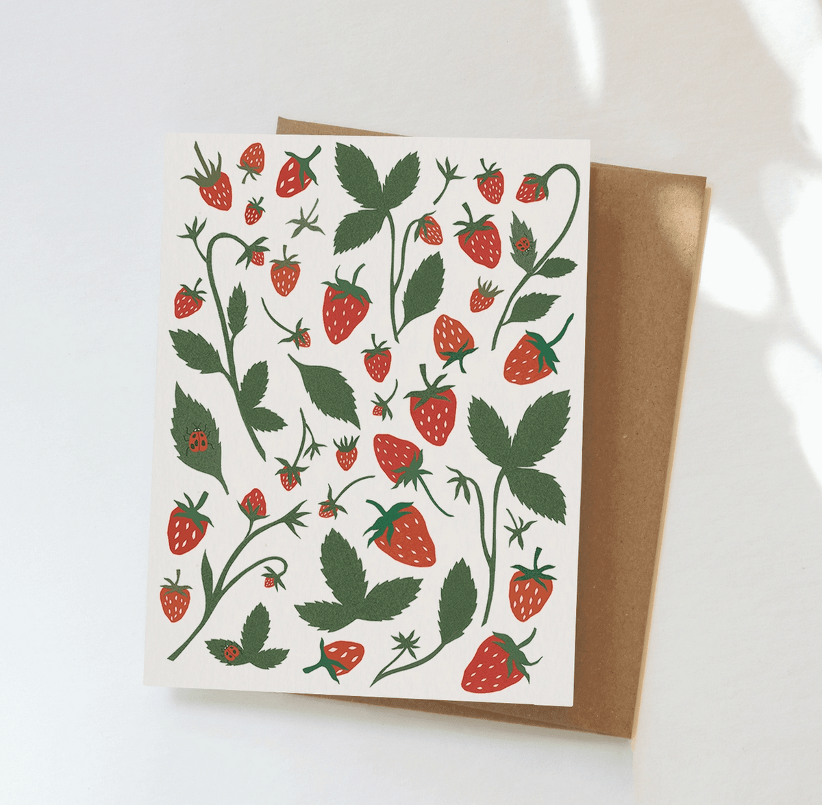 Strawberry Greeting Card - Flea Boutiques