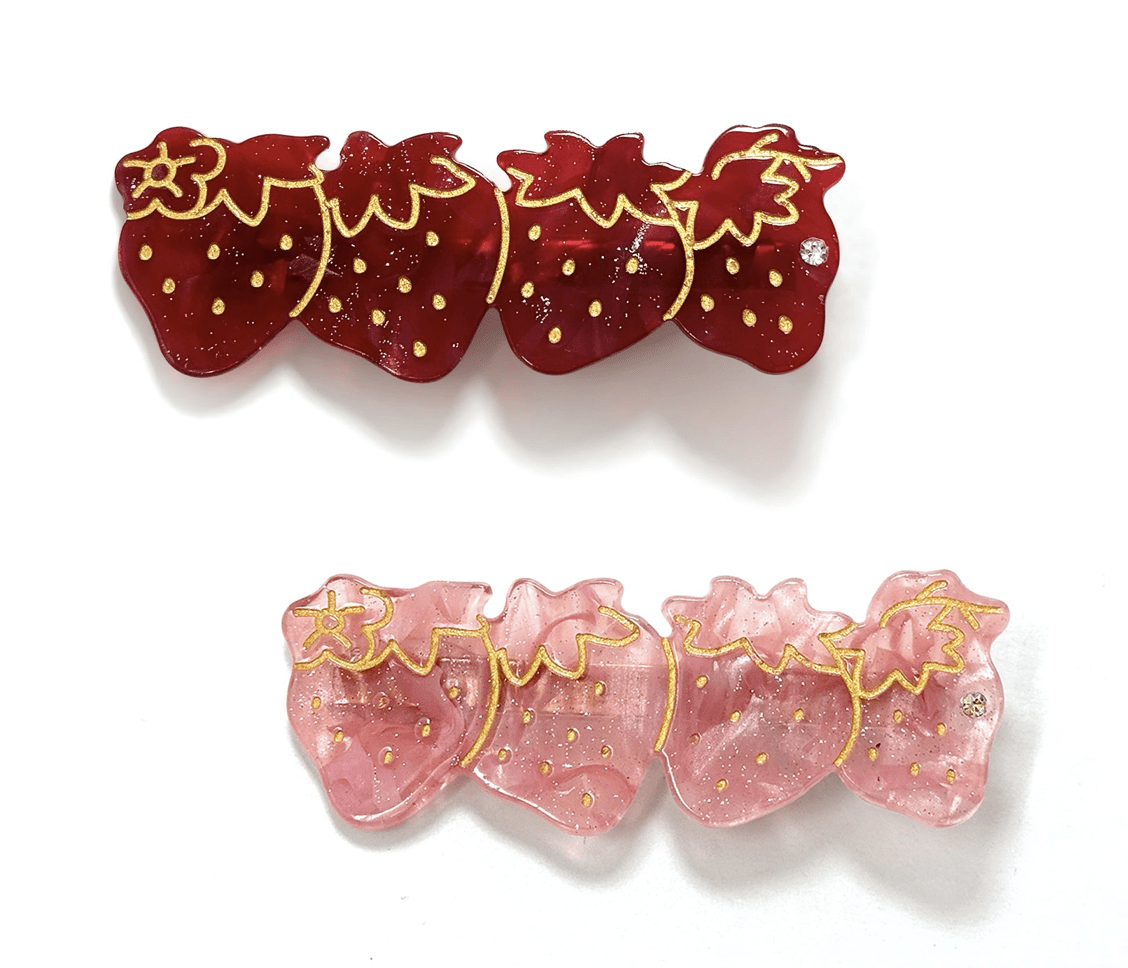 Strawberry Hair Clips - Flea Boutiques