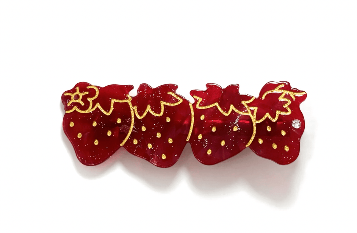 Strawberry Hair Clips - Flea Boutiques
