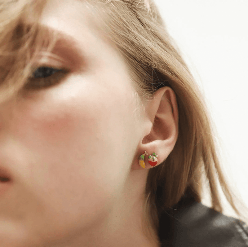 Strawberry Post Earrings - Flea Boutiques