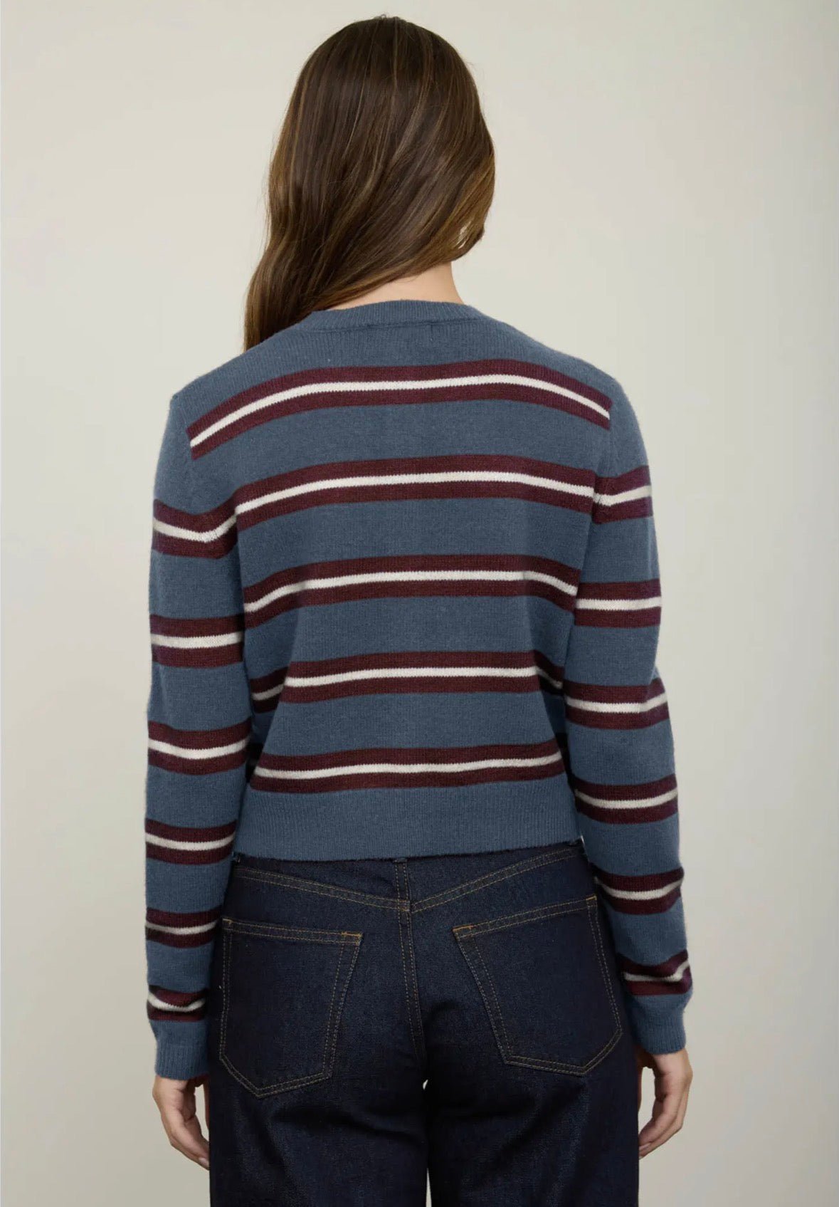 Stripe Button Down Cardigan - Flea Boutiques