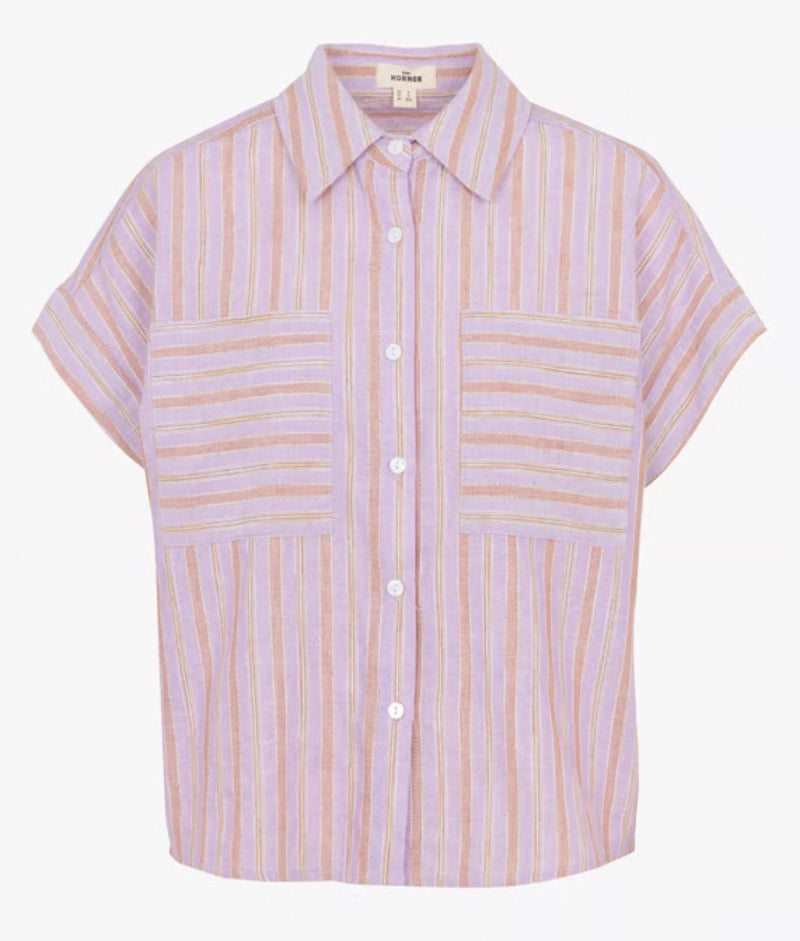 Striped 2 Pocket Camp Shirt - Flea Boutiques