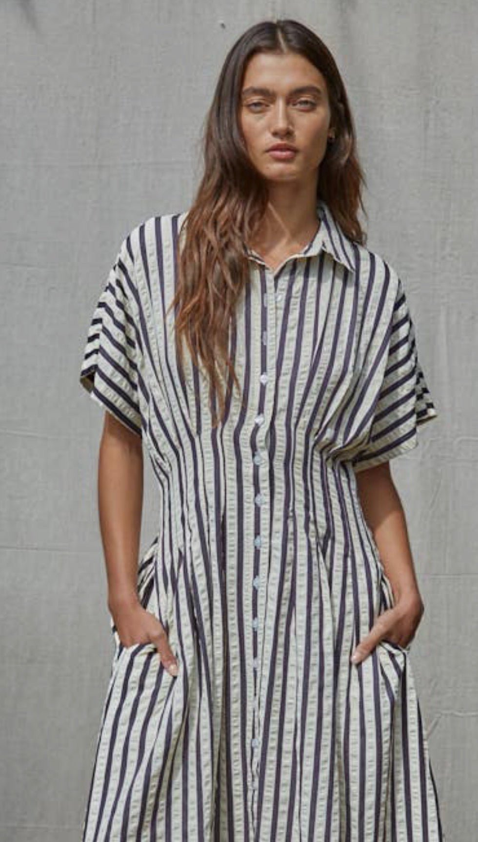 Striped Shirtdress - Flea Boutiques