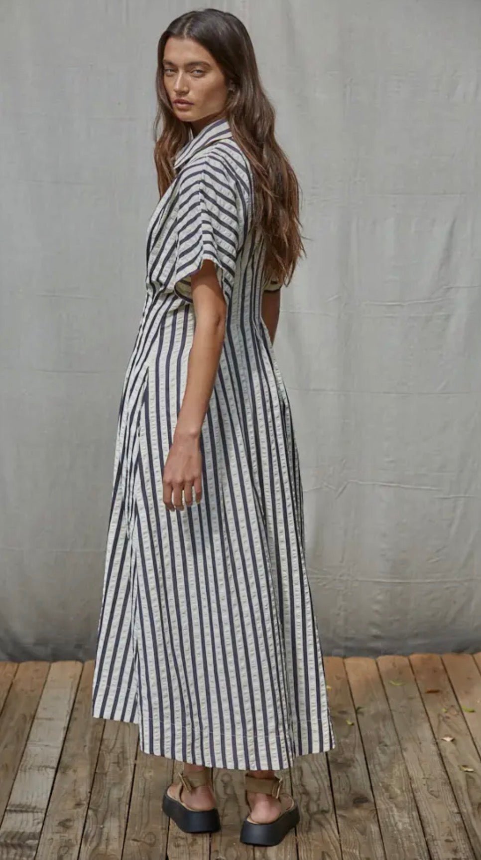 Striped Shirtdress - Flea Boutiques