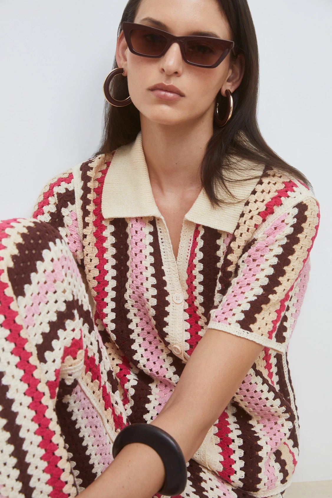 Suncoo Gigi Knitted Polo Shirt - Flea Boutiques